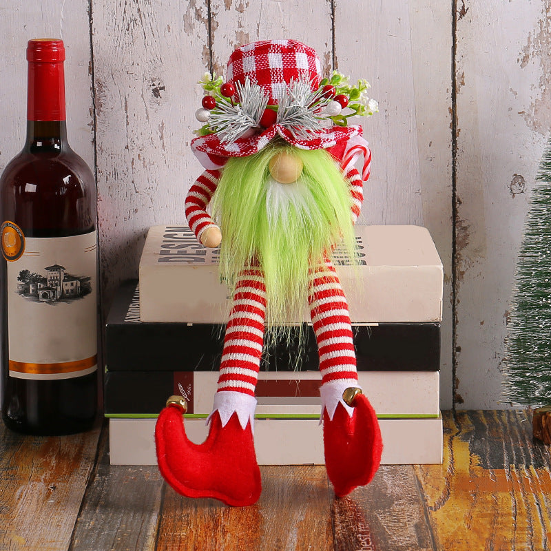 Christmas Long Legs Green Beard Doll