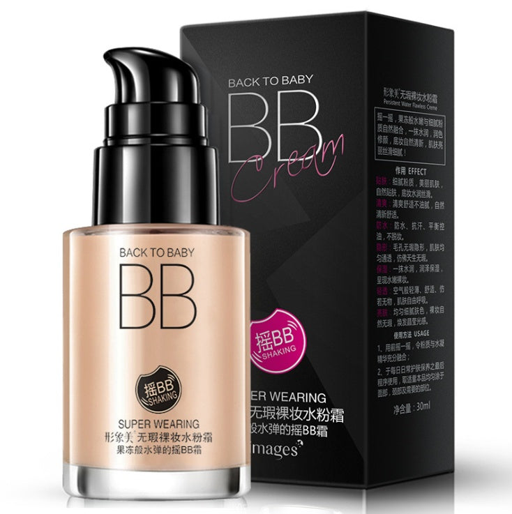 Clear and sleek hydrating cream nude makeup BB