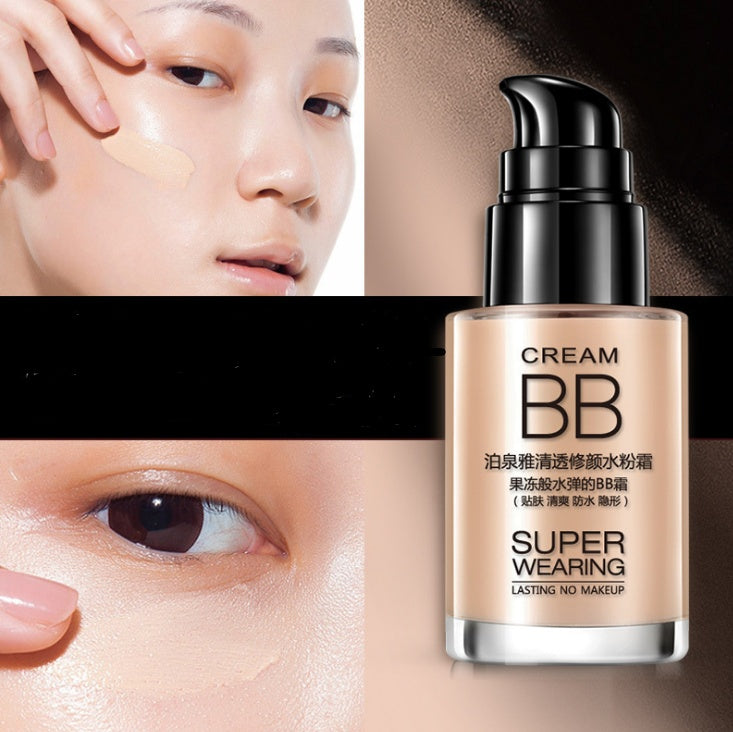 Clear and sleek hydrating cream nude makeup BB