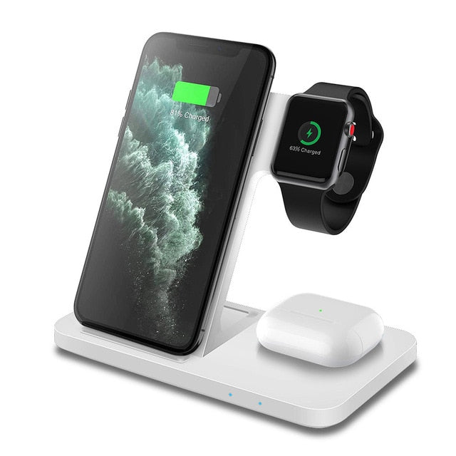 Affodably™ 3in1 Wireless Fast Charger Dock Station