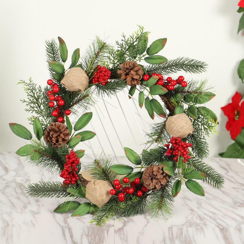 Christmas Wreath Clover Natural Pine Decorative