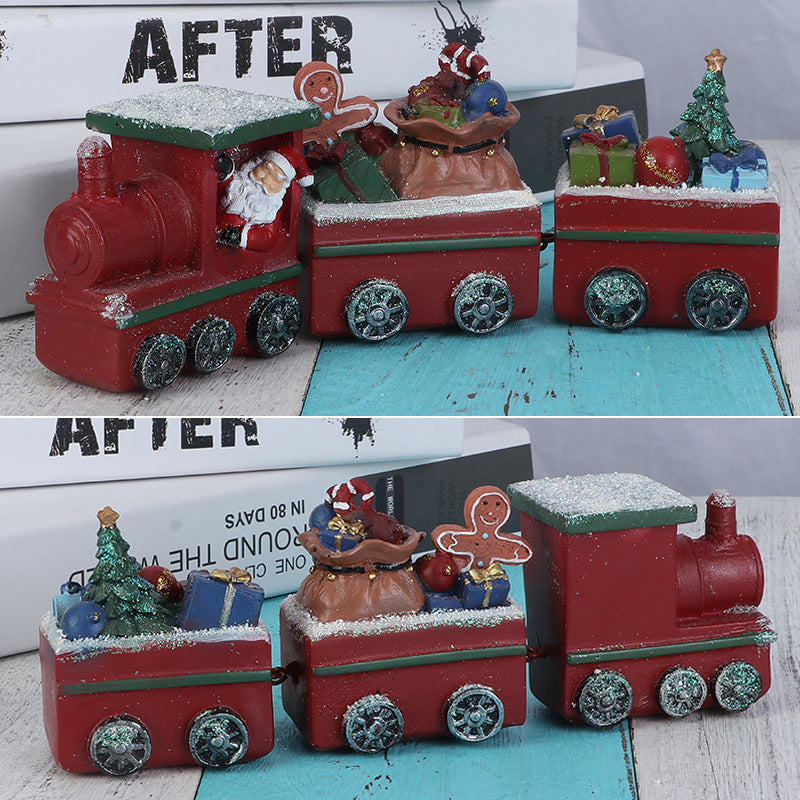 Train Christmas Decoration Resin Crafts