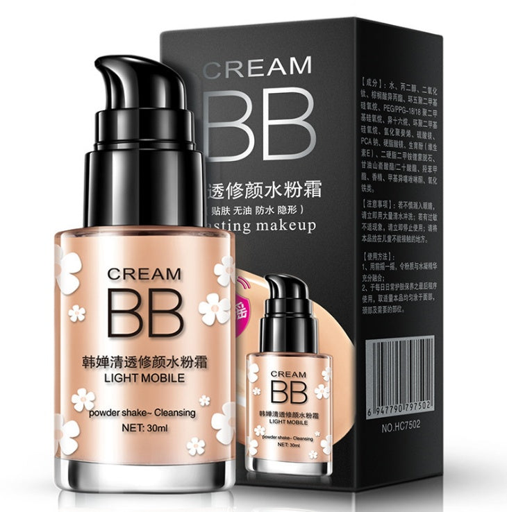 Clear and sleek hydrating cream nude makeup BB