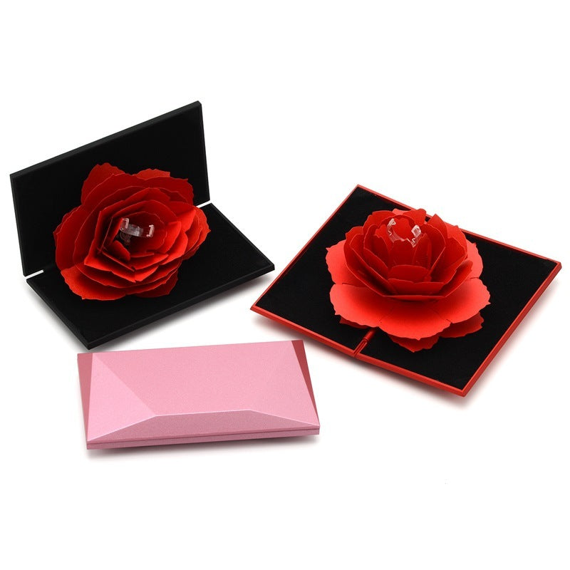 3D Love Box Heart-shaped Rose Flower