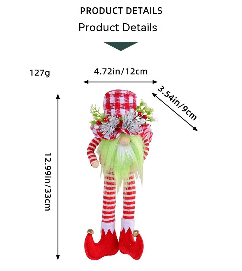 Christmas Long Legs Green Beard Doll