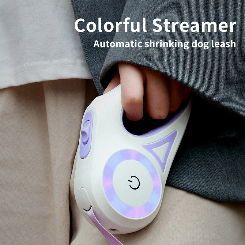 Dog Leash Retractable Leash And Dog Collar Spotlight Automatic Pet Dog Cat Traction