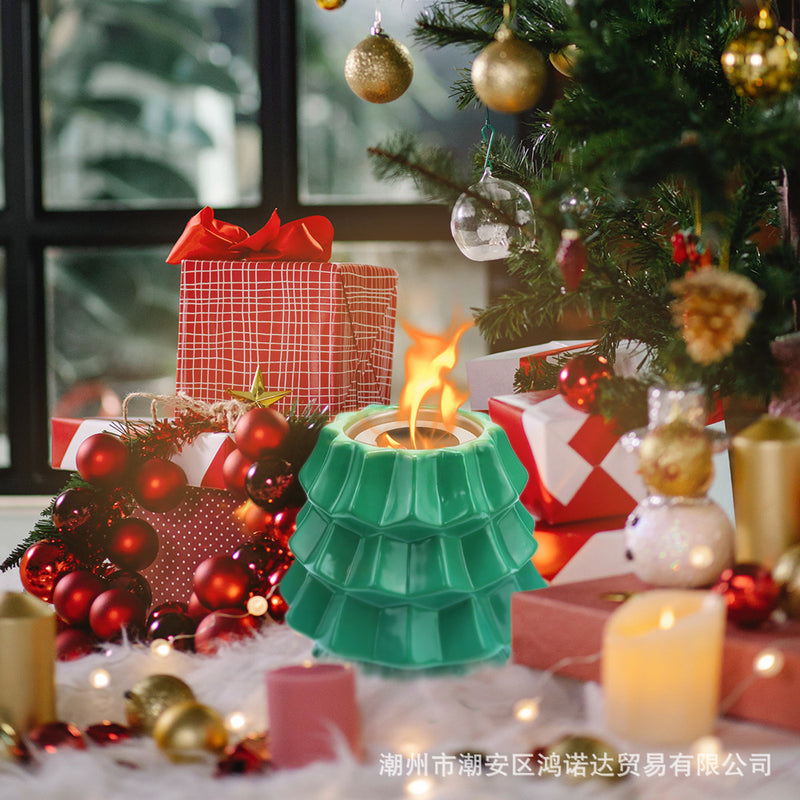 Christmas Tree Desktop Fireplace Christmas Home Decoration