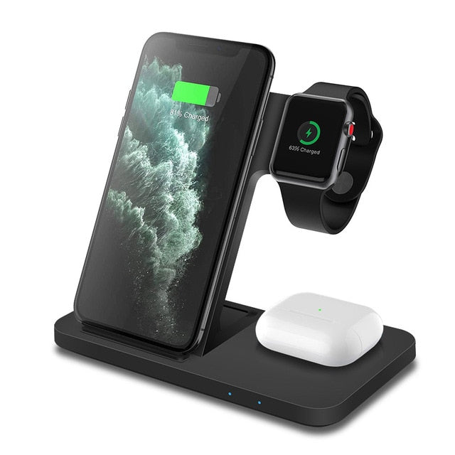 Affodably™ 3in1 Wireless Fast Charger Dock Station