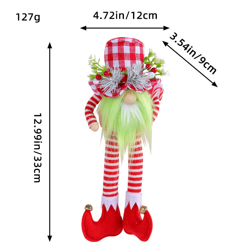 Christmas Long Legs Green Beard Doll