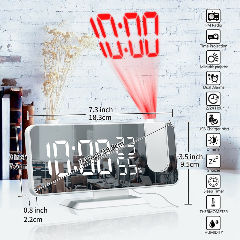 Affodably™ LED Digital Projection Clock