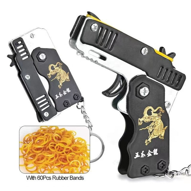 Affodably™ Fun Keychain Gun Rubber Bands