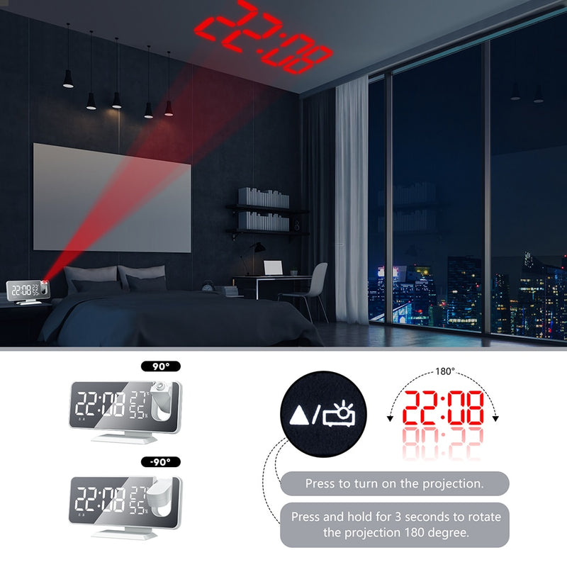 Affodably™ LED Digital Projection Clock