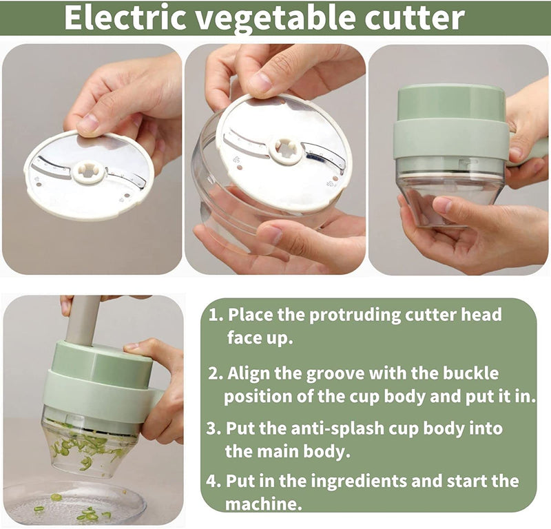 Affodably™ 4 In1 Electric Vegetable Cutter