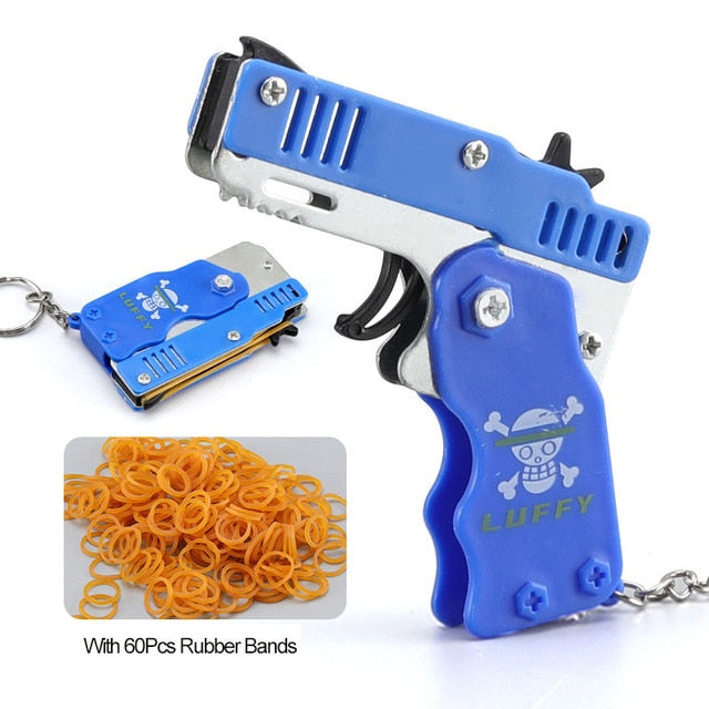 Affodably™ Fun Keychain Gun Rubber Bands