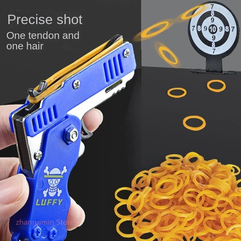 Affodably™ Fun Keychain Gun Rubber Bands