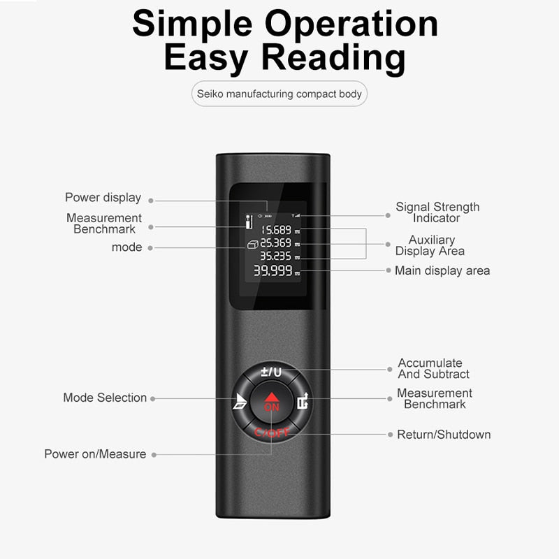 Affodably™ Mini Digital Laser Range Finder