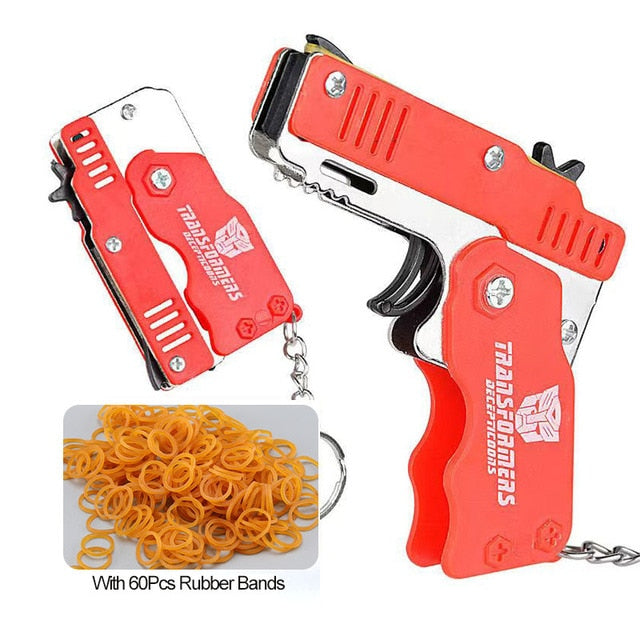 Affodably™ Fun Keychain Gun Rubber Bands