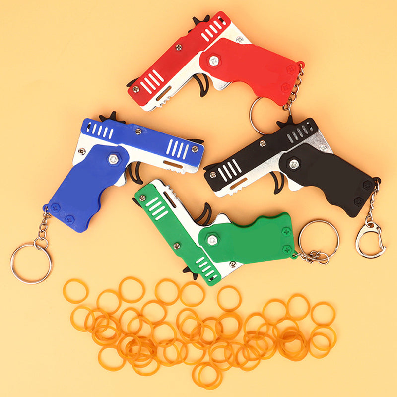 Affodably™ Fun Keychain Gun Rubber Bands